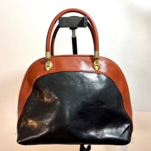 Bolso Italiano de polipiel negro y marrón